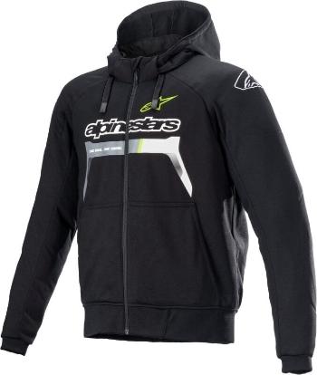 Alpinestars Chrome Ignition Hoodie Black/Yellow Fluorescent 3XL Textilná bunda