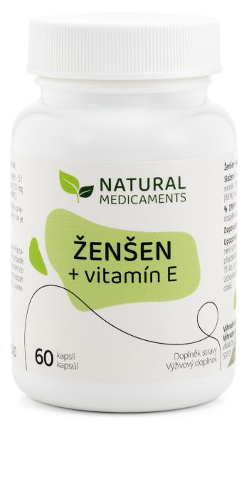 Natural Medicaments Ženšen + vitamín E 60 kapslúl