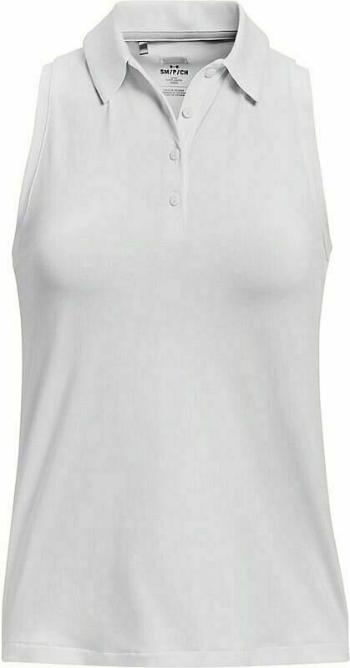 Under Armour Women's UA Zinger Sleeveless Polo White/Halo Gray/Metallic Silver XL