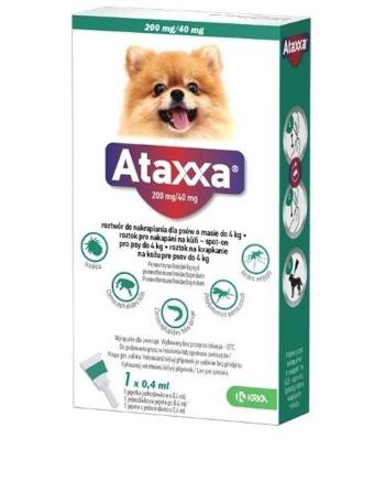 Ataxxa spot-on 0,4ml pipeta proti kliešťom a blchám pre psy do 4kg