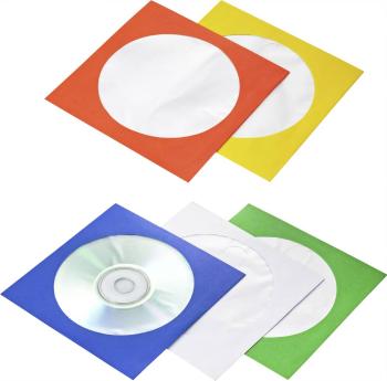 Basetech CD / DVD púzdro BT-2267608 modrá, zelená, oranžová, biela, žltá 1 ks