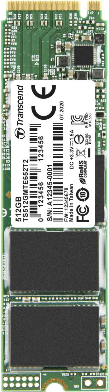 Transcend MTE652T2 512 GB interný SSD disk NVMe / PCIe M.2 PCIe NVMe 3.0 x4 Retail TS512GMTE652T2