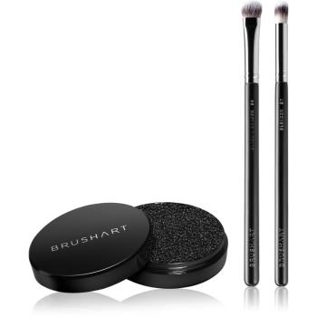 BrushArt Professional Eyeshadow brush set with brush cleaning sponge sada štetcov na líčenie očí