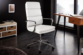 LuxD Dizajnová kancelárska stolička Taipa biela