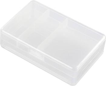 TRU COMPONENTS  krabička na drobné súčiastky, (d x š x v) 103 x 68.3 x 30.5 mm, Priehradiek: 6, pevné rozčlenenie, dvojs