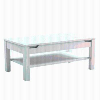 Konferenčný stolík, biela/biela s extra vysokým leskom, ADONIS AS 96, poškodený tovar