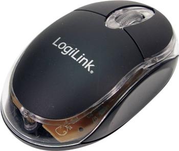 LogiLink Mini Mouse Wi-Fi myš USB optická čierna 3 null 800 dpi podsvietenie