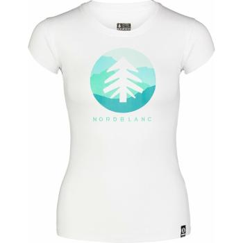 Dámske bavlnené tričko NORDBLANC Suntre biela NBSLT7388_BLA 42