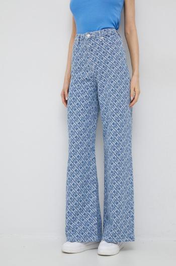 Rifle Tommy Hilfiger Wide Leg dámske, vysoký pás