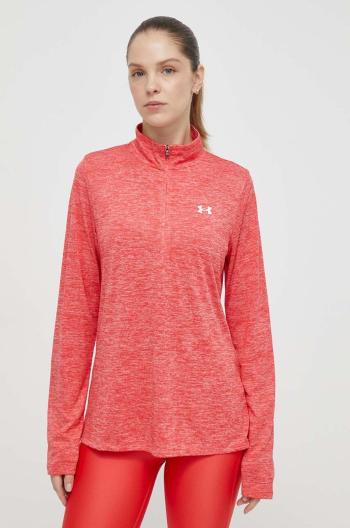 Tréningová mikina Under Armour Tech 1 červená farba, vzorovaná