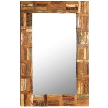Nástenné zrkadlo z masívneho recyklovaného dreva 60 × 90 cm (246418)