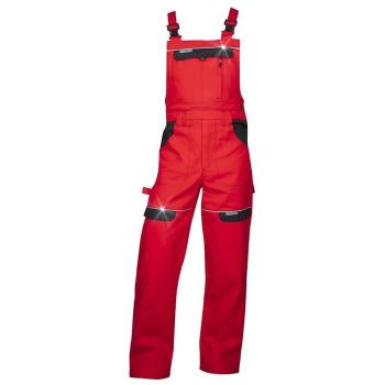 Ardon Montérkové nohavice s náprsenkou COOL TREND skrátené - Červená | M