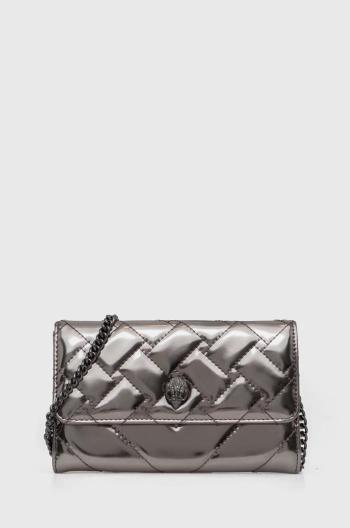 Kožená listová kabelka Kurt Geiger London KENSINGTON CHAIN WALLET strieborná farba, 648364109