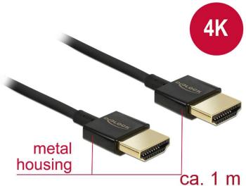 Delock HDMI prepojovací kábel #####HDMI-A Stecker, #####HDMI-A Stecker 1.00 m čierna 84771 pozlátené kontakty #####HDMI-