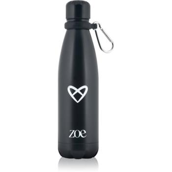 ZOE Heart Logo Stainless Steel Bottle fľaša na vodu z nehrdzavejúcej ocele farba Black 500 ml