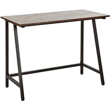 Písací stôl z tmavého dreva 100 × 50 cm čierny VILSECK, 258173 (beliani_258173)