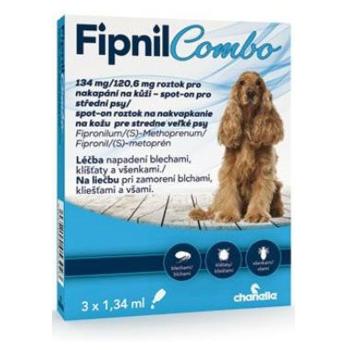 FIPNIL Combo 134/120,6 mg M Dog Spot-on 3x1,34 ml