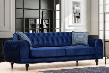 Sofahouse Dizajnová rozkladacia sedačka Rococo 220 cm kráľovská modrá