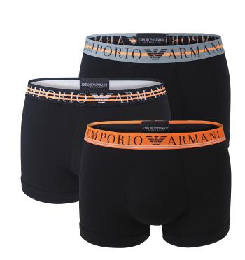 EMPORIO ARMANI - boxerky 3PACK stretch cotton fashion nero Armani logo z organickej bavlny - limited edition-XXL (98-102 cm)