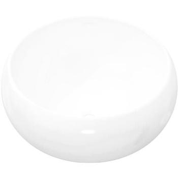 Umývadlo okrúhle keramické biele 40 × 15 cm (142340)