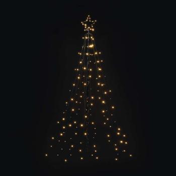 LED vianočný kovový strom, 180cm, vonkajšia, teplá b., čas.