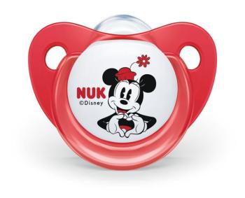 NUK Cumlík Mickey, silikón,V1 (0-6m.) - červený