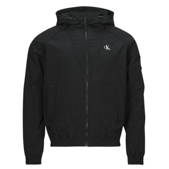 Calvin Klein Jeans  HOODED PADDED HARRINGTON  Bundy Čierna