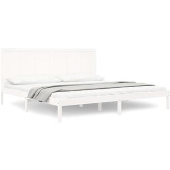 Rám postele biely masívna borovica 200 × 200 cm, 3105751
