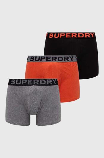 Boxerky Superdry 3-pak pánske, čierna farba