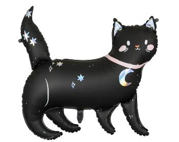 PartyDeco Fóliový balón - Čierna mačka 96 x 95 cm