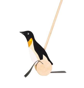 Tahací zvieratko na tyči - Tučniak Push along penguin