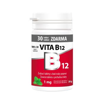 Vitabalans Oy VITA B12 1 mg žuvacie tablety s príchuťou mäty 130 ks