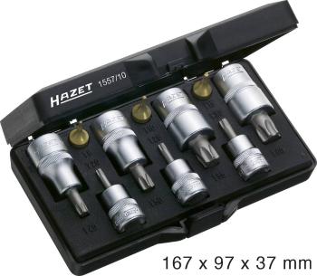 Hazet  1557/10 Torx súprava nástrčných kľúčov a bitov     10-dielna 1/4" (6,3 mm), 1/2" (12.5 mm), 3/8" (10 mm)