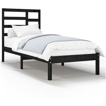 Rám postele čierny masívne drevo 90 × 190 cm Single, 3105764