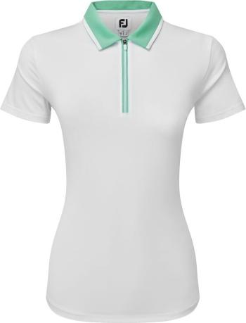 Footjoy Colour Block Lisle White/Mint M Polo košeľa