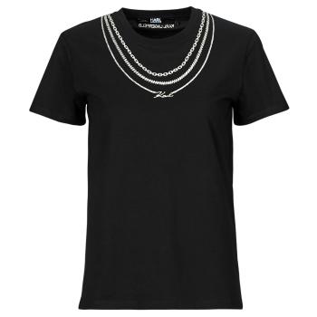 Karl Lagerfeld  karl necklace t-shirt  Tričká s krátkym rukávom Čierna