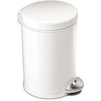 Simplehuman Pedálový kôš 4,5 l, okrúhly, biela oceľ, FPP (CW1853CB)