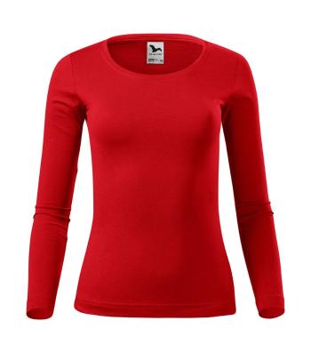 MALFINI Dámske tričko s dlhým rukávom Fit-T Long Sleeve - Červená | L