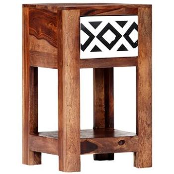 SHUMEE Nočný stolík 30 × 30 × 50 cm masívne sheeshamové drevo, 247732
