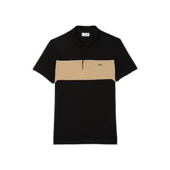 Lacoste  Colour Block Polo Shirt Black/Beige  Tričká a polokošele Čierna