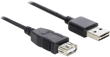 Delock #####USB-Kabel USB 2.0 #####USB-A Stecker, #####USB-A Buchse 5.00 m čierna obojstranne zapojiteľná zástrčka, pozl