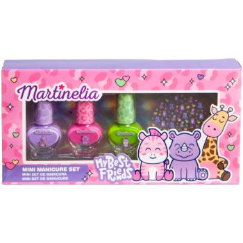 Martinelia My Best Friends Nail Polish & Stickers sada lakov na nechty pre deti 3x4 ml