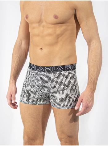 Čierno-biele pánske vzorované boxerky FILA