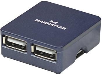Manhattan  4 porty USB 2.0 hub  modrá