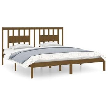Rám postele medovo hnedý masívne drevo 180 × 200 cm Super King, 3104081