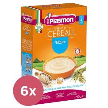 EXP: 31.08.2023 6x PLASMON Kaša bezlepková ryžová 230 g, 4m+