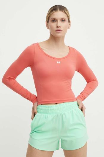 Tréningové tričko s dlhým rukávom Under Armour Train Seamless oranžová farba, 1379150