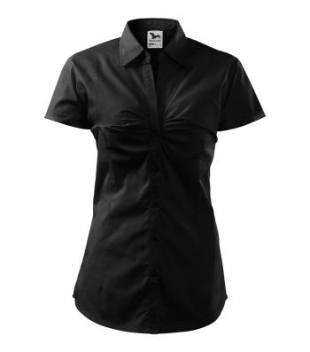 MALFINI Dámska košeľa s krátkym rukávom Chic - Čierna | S
