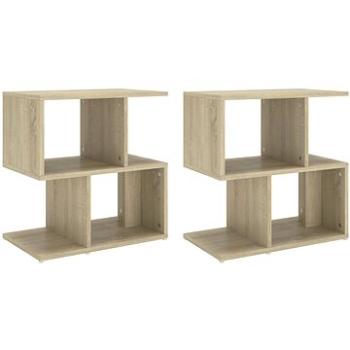 SHUMEE Nočné stolíky 2 ks dub sonoma 50 × 30 × 51,5 cm drevotrieska, 806371