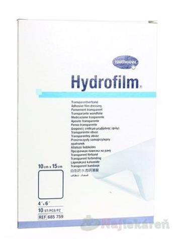 HYDROFILM samolepiaci transparentný obväz (10x15 cm)  10ks